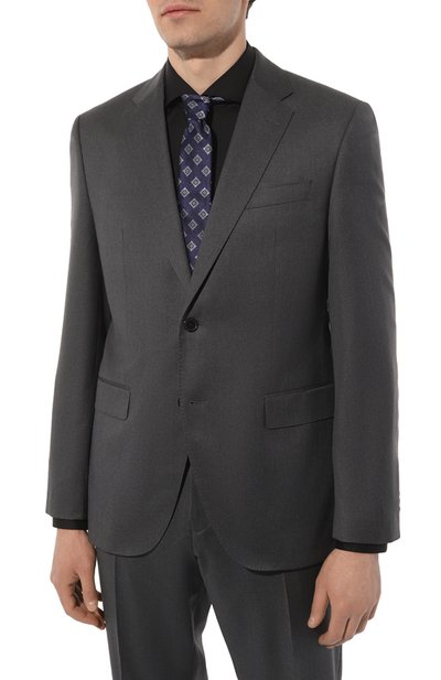 Шерстяной пиджак BOSS темно-серого цвета по цене 67300 руб., арт. 50469172, фото 3 Шерстяной пиджак BOSS, арт. 50469172, фото 3