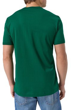Мужская хлопковая футболка DOLCE & GABBANA зеленого цвета, арт. G8PV1Z/G704C | Фото 4 (Длина (для топов): Стандартные; Материал внешний: Хлопок; Рукава: Короткие; Материал сплава: Проставлено; Драгоценные камни: Проставлено; Принт: Без принта; Стили: Кэжуэл; Кросс-КТ: Джерси; Мужское Кросс-КТ: Футболка-одежда)