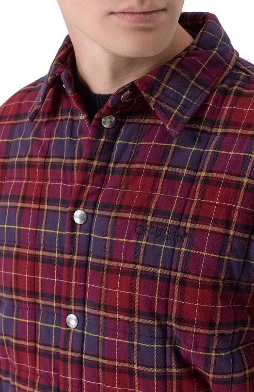 Утепленная куртка-рубашка Off-White 0MES01AF25FAB002 Бордовый  0MES01AF25FAB002 Фото 5