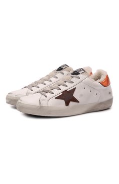 Кожаные кеды superstar GOLDEN GOOSE DELUXE BRAND, арт. GWF00101.F002361, фото 1