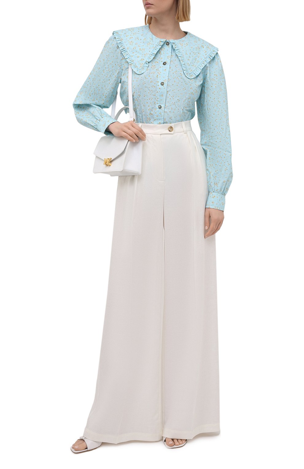 Хлопковая блузка GANNI, арт. F5911, фото 2