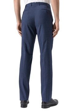 Мужские шерстяные брюки ZEGNA темно-синего цвета, арт. 75TB12/844F01A8 | Фото 4 (Материал внешний: Шерсть; Драгоценные камни: Проставлено; Длина (брюки, джинсы): Стандартные; Материал сплава: Проставлено; Стили: Классический; Случай: Формальный)