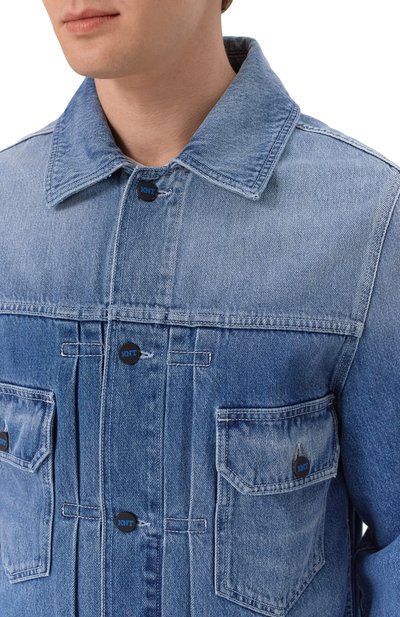 Джинсовая куртка KITON синего цвета по цене 182500 руб., арт. UGK102K0754F04, фото 5 Джинсовая куртка KITON, арт. UGK102K0754F04, фото 5
