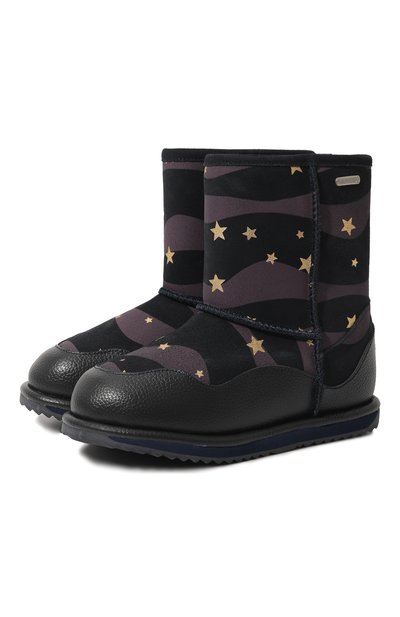 Сапоги из замши и кожи EMU AUSTRALIA синего цвета по цене 8990 руб., арт. K12745, фото 1 Сапоги из замши и кожи EMU AUSTRALIA, арт. K12745, фото 1