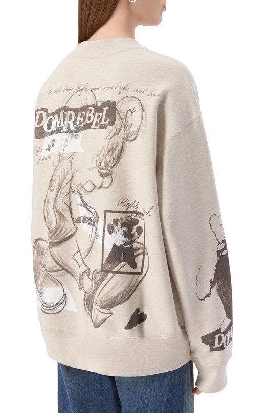 Хлопковый свитшот DOMREBEL HIGH L0W SWEATSHIRT Серый  HIGH L0W SWEATSHIRT Фото 4