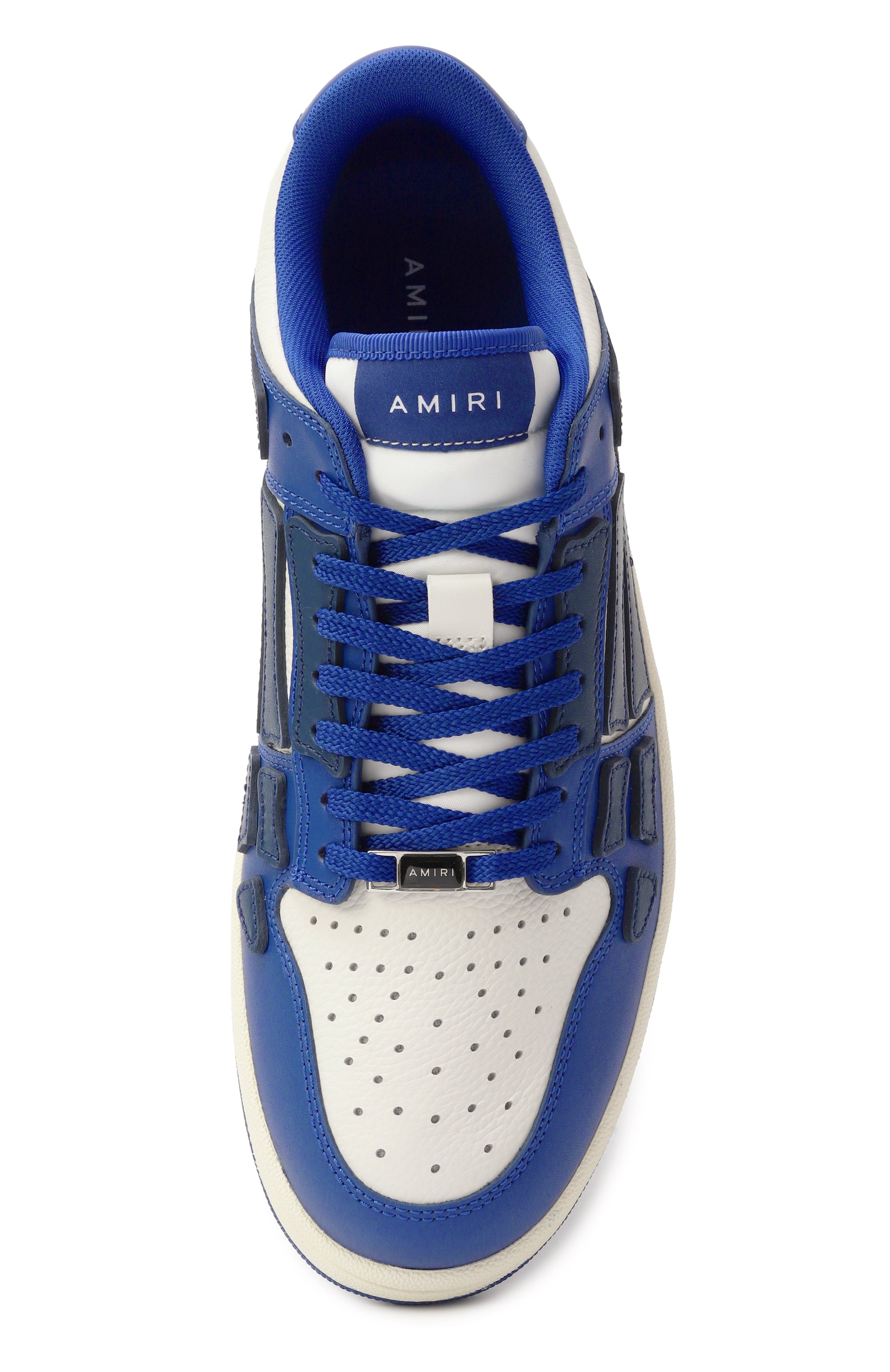 Кожаные кеды skel-top AMIRI синего цвета по цене 64300 руб., арт. AMF0SR1047, фото 6 Кожаные кеды skel-top AMIRI, арт. AMF0SR1047, фото 6