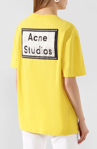 Хлопковая футболка ACNE STUDIOS, арт. AL0119/W, фото 4
