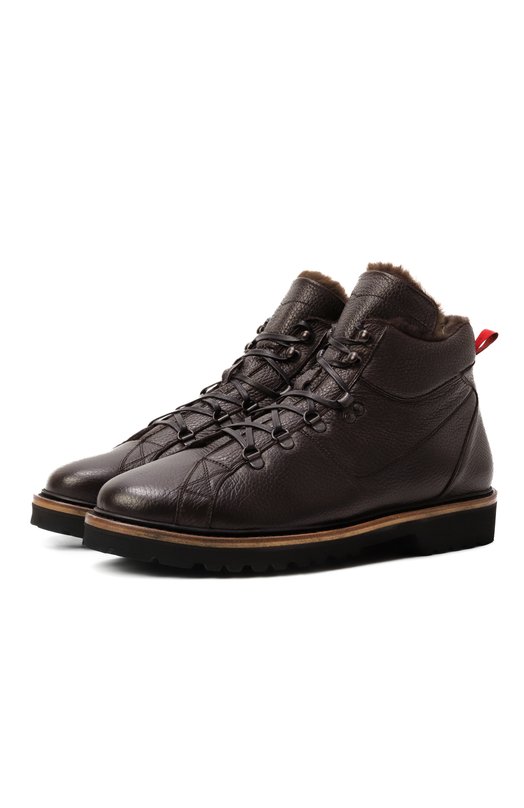 Кожаные ботинки Kiton USSA175N0012601/M Коричневый USSA175N0012601/M
