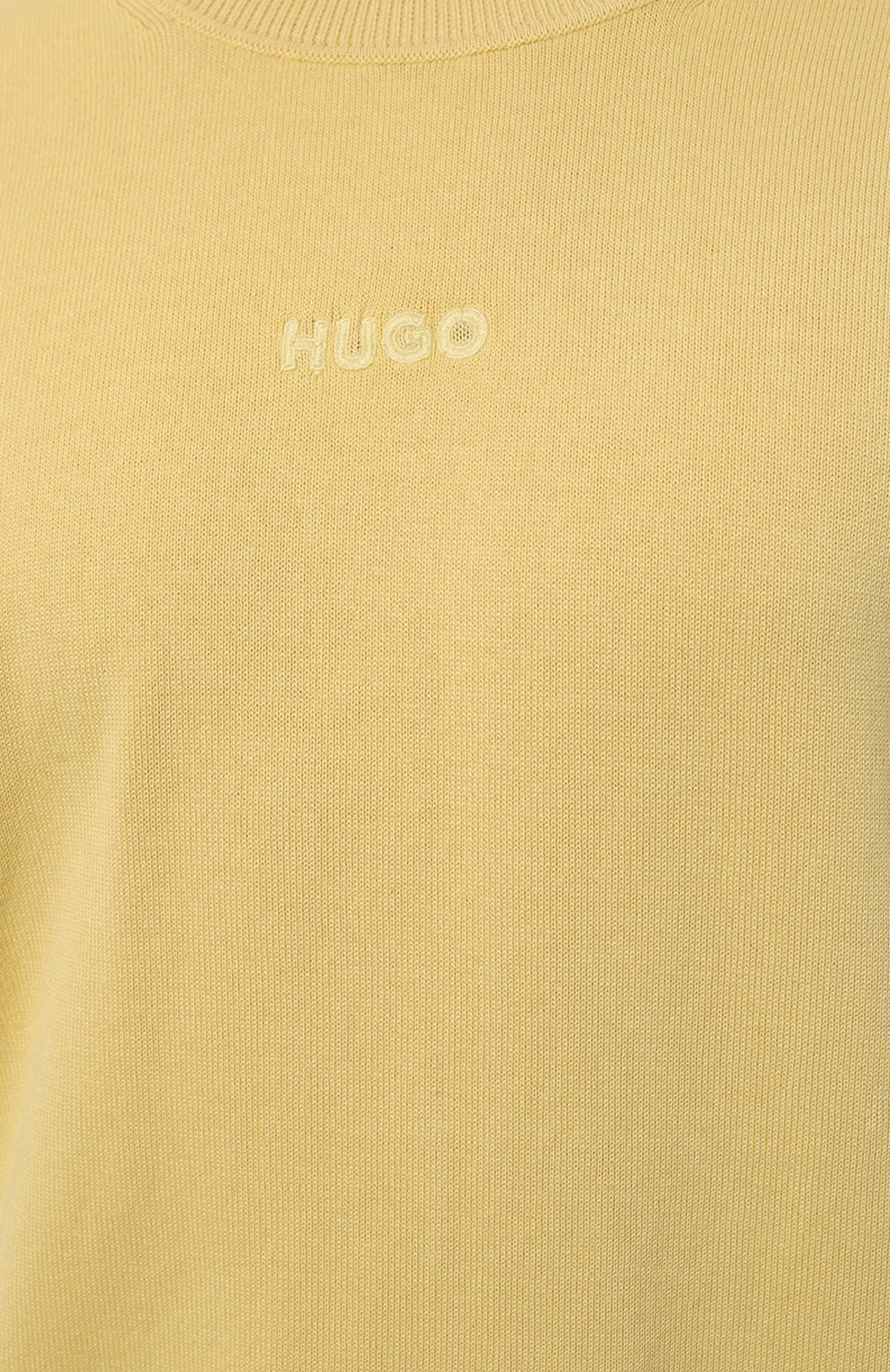 Хлопковый джемпер HUGO желтого цвета по цене 9860 руб., арт. 50485284, фото 5 Хлопковый джемпер HUGO, арт. 50485284, фото 5