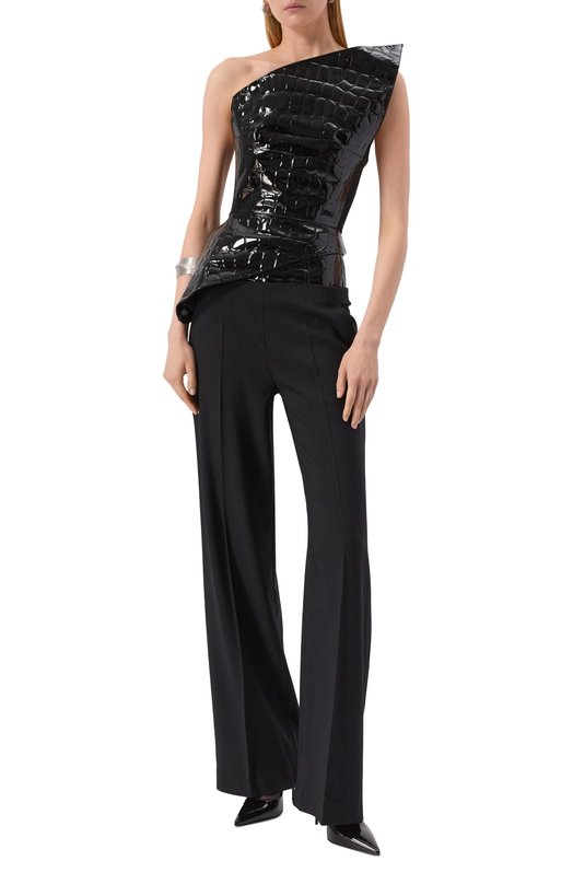 Кожаный топ David Koma PF25DK19T Чёрный  PF25DK19T Фото 2