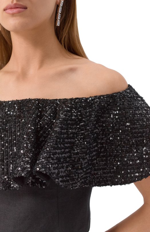 Топ с отделкой пайетками In the mood for love SS2501500006 Чёрный  SS2501500006 Фото 5