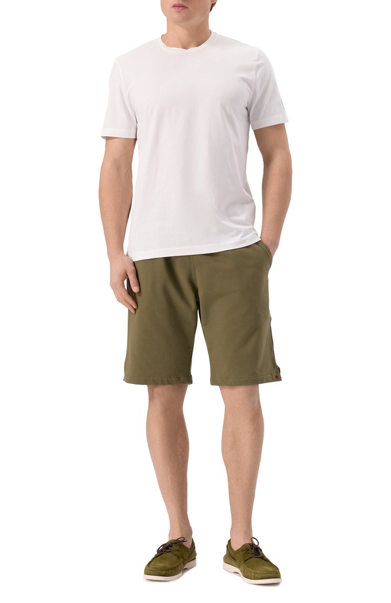 Мужские замшевые топсайдеры KITON хаки цвета, арт. USSA264N0118203 | Фото 2 (Нос: Не проставлено; Материал внутренний: Натуральная кожа; Материал внешний: Натуральная кожа, Замша; Кросс-КТ: топсайдеры; Стили: Кэжуэл)