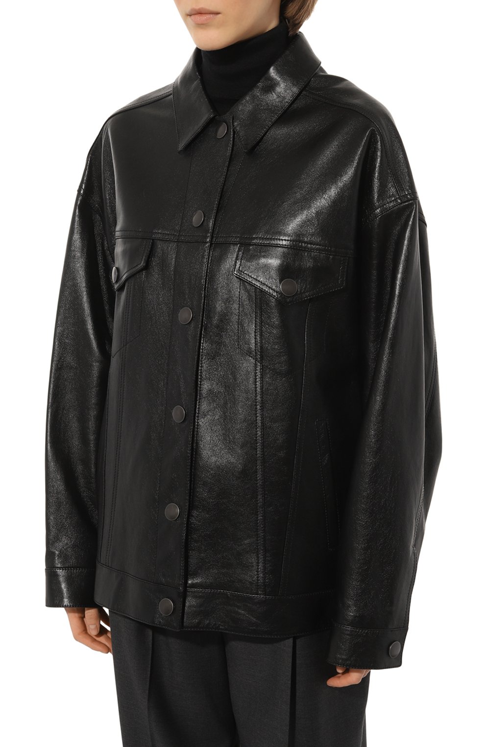 Кожаная куртка PRADA черного цвета по цене 510000 руб., арт. 58A091-1ZFE-F0002, фото 3 Кожаная куртка PRADA, арт. 58A091-1ZFE-F0002, фото 3