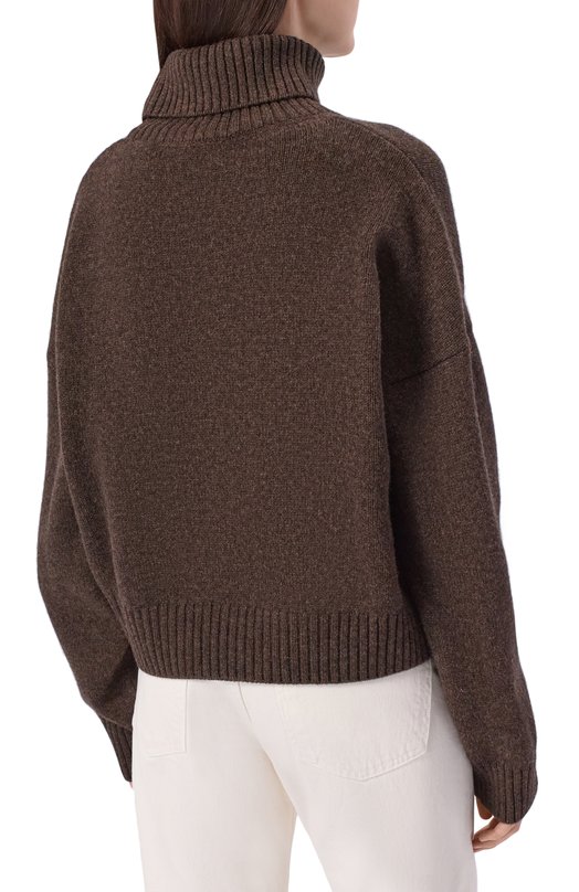 Шерстяной свитер Sporty and Rich WS06465302BR03 Коричневый  WS06465302BR03 Фото 4