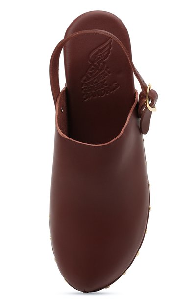 Кожаные сабо classic ANCIENT GREEK SANDALS, арт. CLASSIC CL0SED CL0G/CHESTNUT, фото 5