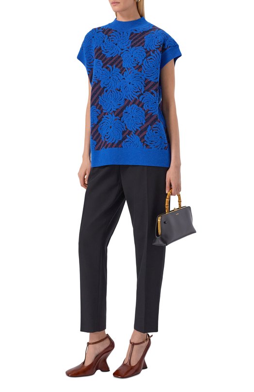 Жилет из шерсти и вискозы Dries Van Noten 011238-2731-504 Синий  011238-2731-504 Фото 2