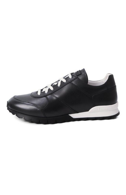 Кожаные кроссовки Kiton USSA137N0010032 Чёрный  USSA137N0010032 Фото 4