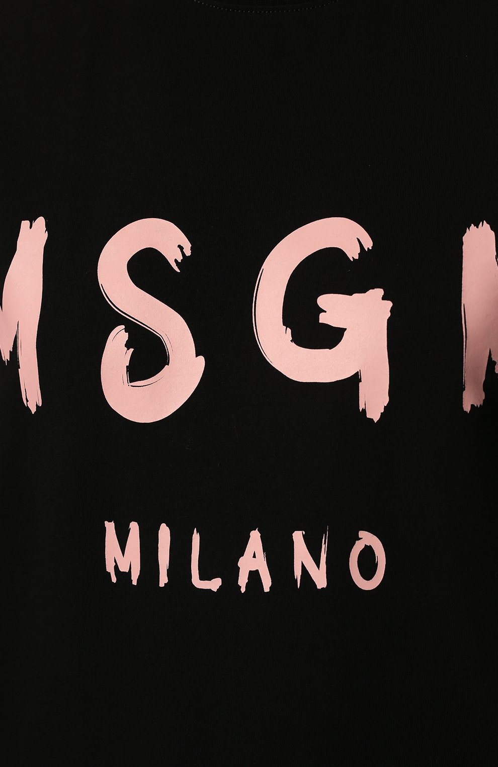 Хлопковая футболка MSGM черного цвета по цене 11650 руб., арт. 3241MDM510 227298, фото 5 Хлопковая футболка MSGM, арт. 3241MDM510 227298, фото 5