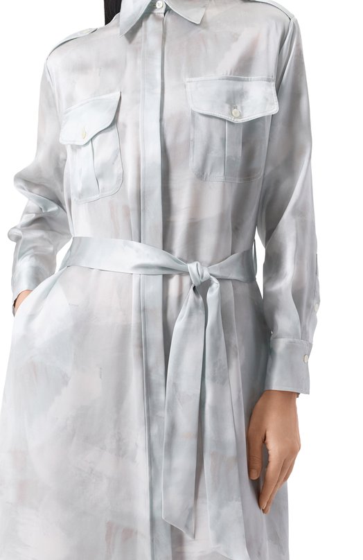 Атласное платье Kiton D47321K0926E02 Голубой  D47321K0926E02 Фото 5