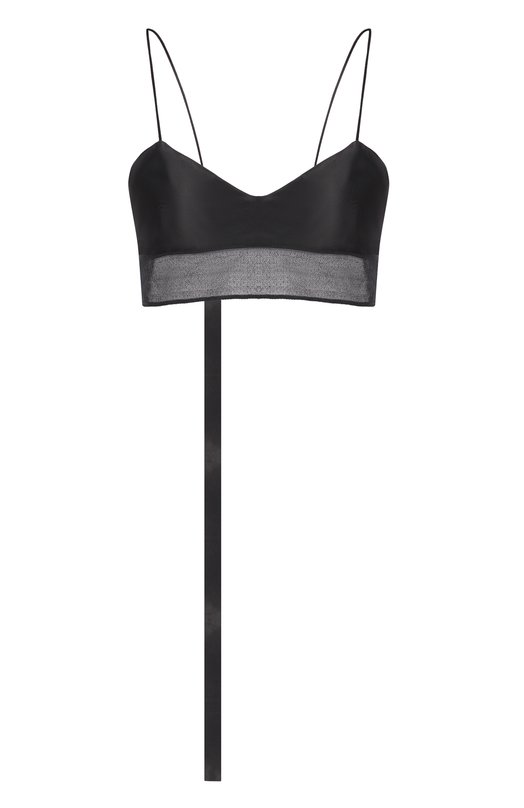 Шелковый топ Ann Demeulemeester B0012716/FA134 Чёрный B0012716/FA134