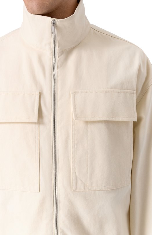 Хлопковая куртка Jil Sander J47SW0006-J45267 Кремовый  J47SW0006-J45267 Фото 5