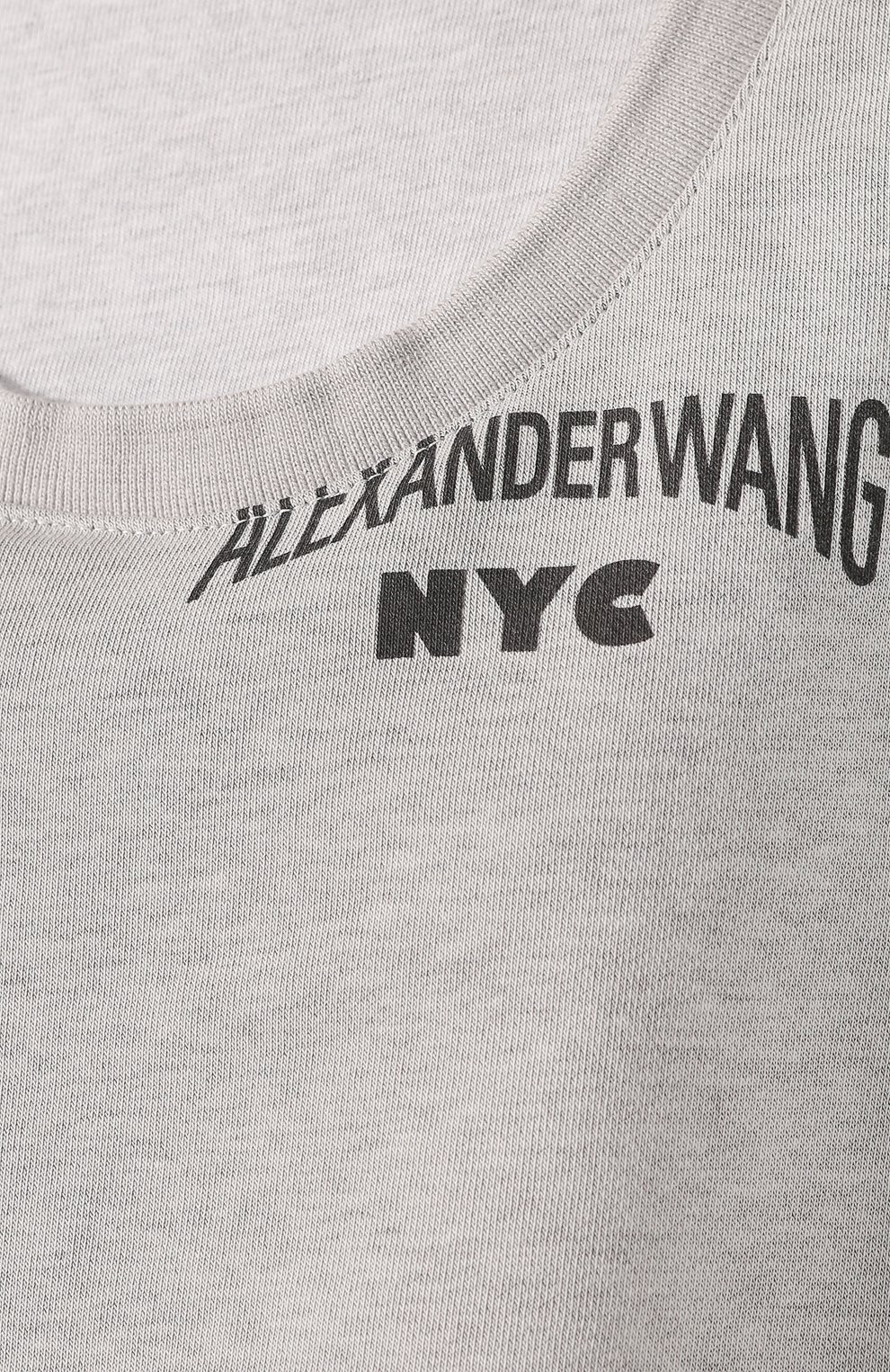 Хлопковая футболка ALEXANDERWANG.T серого цвета по цене 31950 руб., арт. 4C191090, фото 5 Хлопковая футболка ALEXANDERWANG.T, арт. 4C191090, фото 5