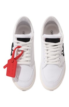 Женские текстильные кеды new low vulcanized OFF-WHITE черно-белого цвета, арт. 0WIA288S24FAB001 | Фото 8 (Материал внешний: Текстиль; Подошва: Платформа; Материал внутренний: Натуральная кожа, Текстиль; Материал сплава: Проставлено; Материал утеплителя: Без утеплителя; Драгоценные камни: Проставлено; Стили: Кэжуэл)