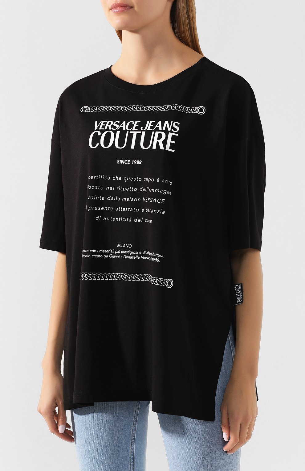 Хлопковая футболка VERSACE JEANS COUTURE, арт. B2HUA7BT-UDP602 7 PRINT/30212, фото 3