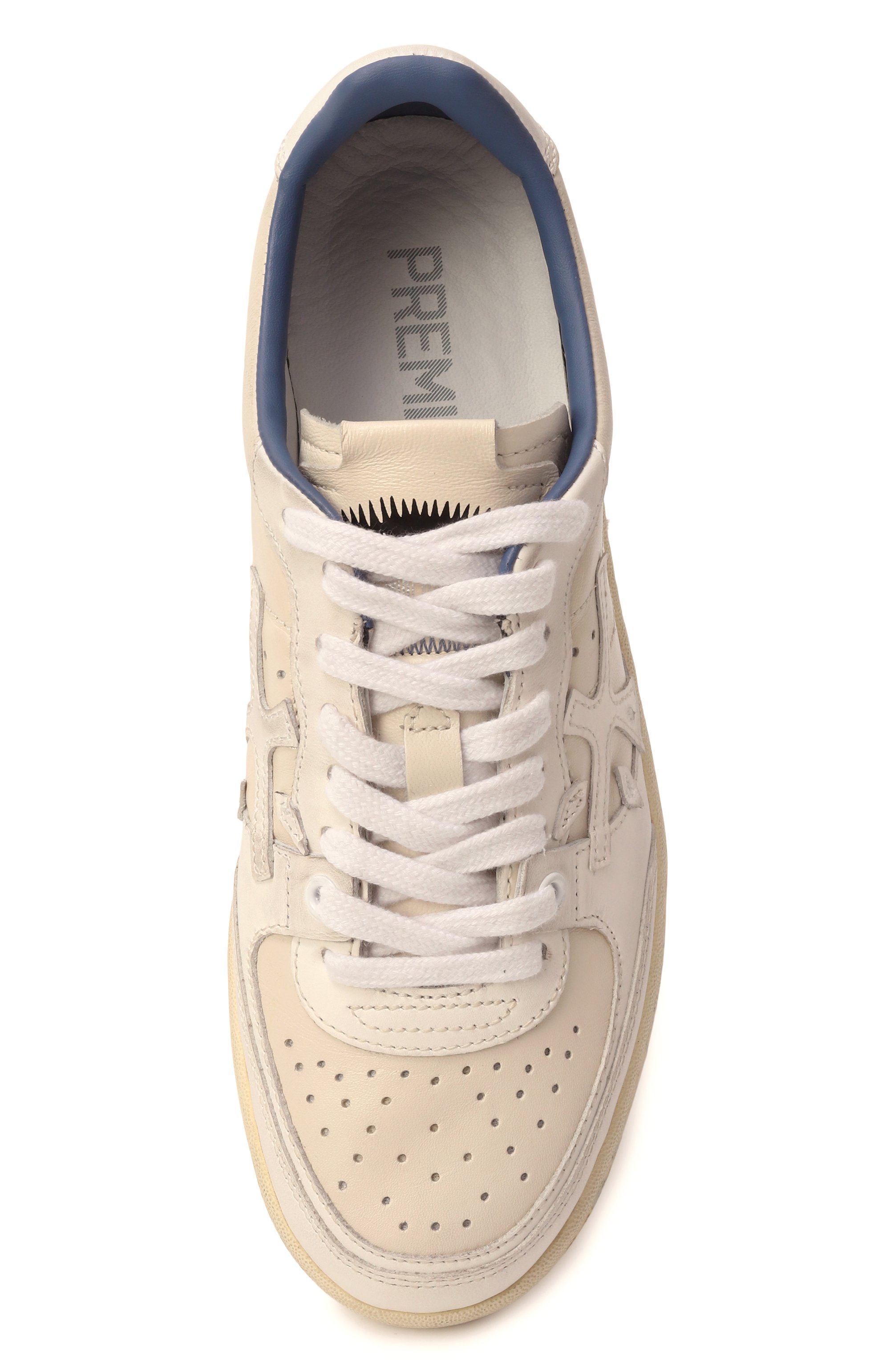 Кожаные кеды bskt clay PREMIATA кремового цвета по цене 29400 руб., арт. BSKTCLAD/VAR 7515, фото 6 Кожаные кеды bskt clay PREMIATA, арт. BSKTCLAD/VAR 7515, фото 6