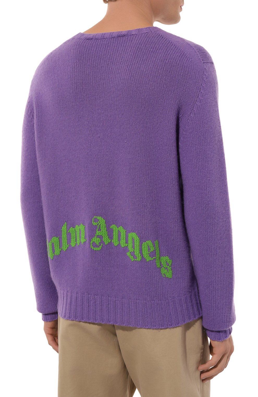 Джемпер из шерсти и вискозы PALM ANGELS, арт. PMHE027F24KNI001, фото 4