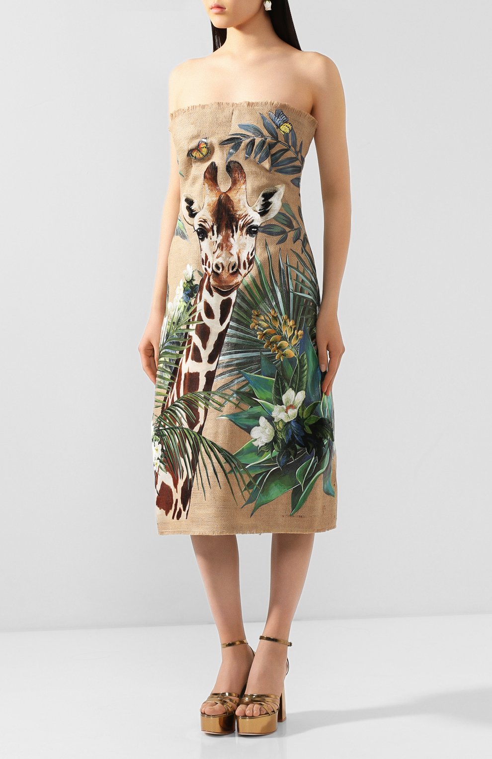 Льняное платье DOLCE & GABBANA, арт. F6J0PT/FP4LU, фото 3