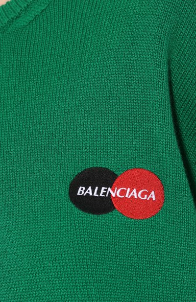 Кашемировый свитер BALENCIAGA зеленого цвета по цене 88550 руб., арт. 620992/T4103, фото 5 Кашемировый свитер BALENCIAGA, арт. 620992/T4103, фото 5
