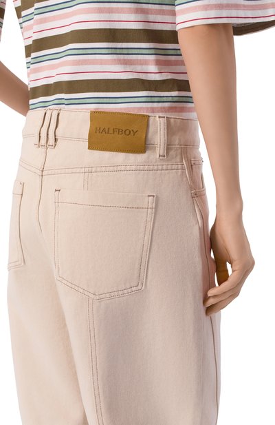 Джинсы HALFBOY кремового цвета по цене 57900 руб., арт. HS261WP049 DM013/B0YFRIEND JEANS, фото 5 Джинсы HALFBOY, арт. HS261WP049 DM013/B0YFRIEND JEANS, фото 5