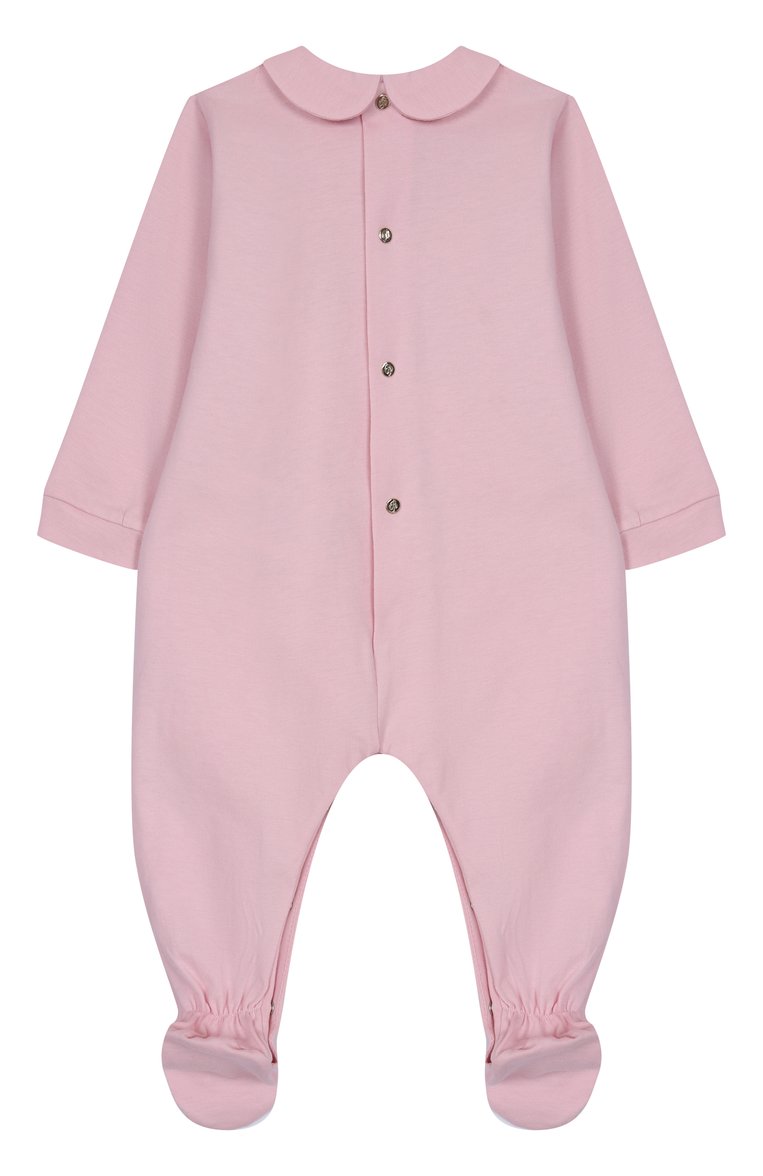 Детский комплект из трех предметов BLUMARINE розового цвета, арт. BNKT001.0.JF054/3M-9M | Фото 3 (Нос: Не проставлено; Материал внешний: Хлопок; Ростовка одежда: 0 - 3 мес | 50 - 60 см, 3 мес | 62 см, 6 мес | 68 см)