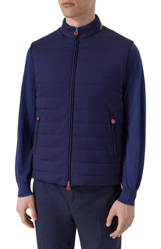 Шерстяной жилет Kiton UW2075V0835F01 Синий  UW2075V0835F01 Фото 3