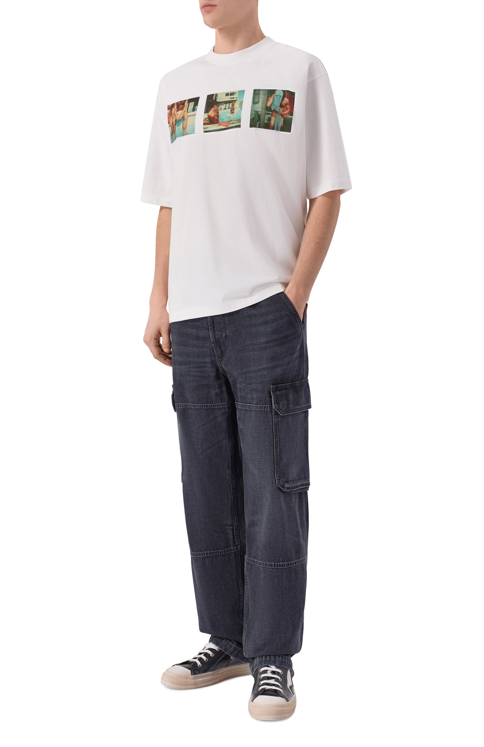 Хлопковая футболка DSQUARED2 белого цвета по цене 45700 руб., арт. S74GD1550/D20106, фото 2 Хлопковая футболка DSQUARED2, арт. S74GD1550/D20106, фото 2