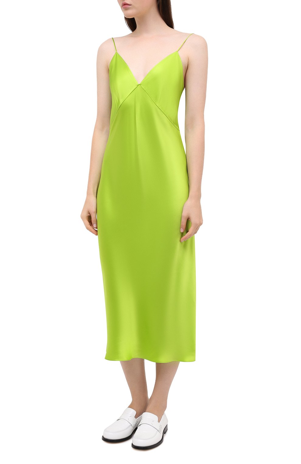 Шелковое платье OLIVIA VON HALLE зеленого цвета по цене 47500 руб., арт. SS2038, фото 3 Шелковое платье OLIVIA VON HALLE, арт. SS2038, фото 3