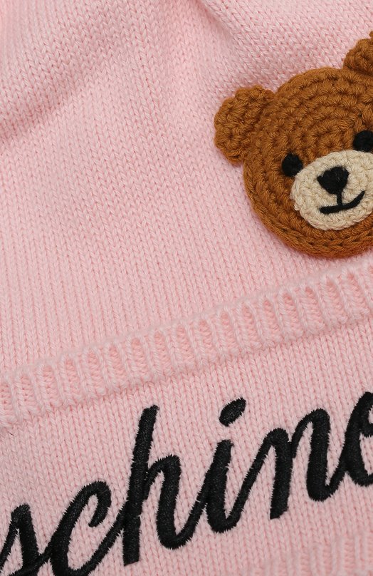 Комплект из шапки и шарфа Moschino Розовый, фото 5