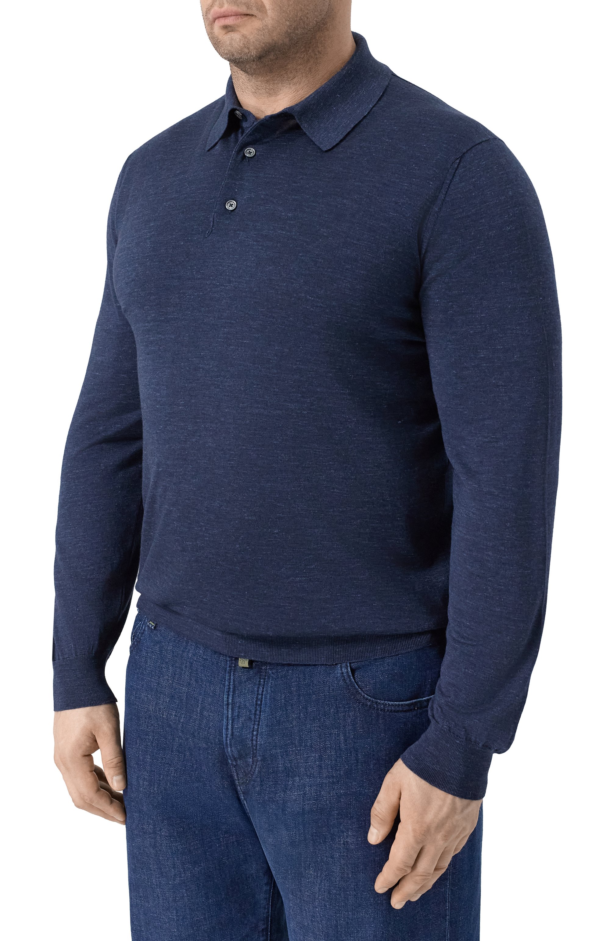 Поло из шелка и кашемира KITON, арт. UMK127960H, фото 3