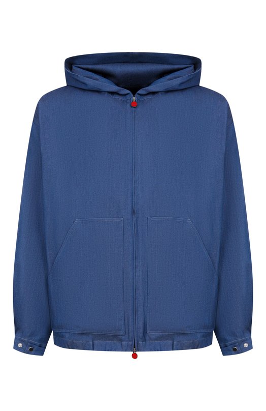 Хлопковая куртка Kiton UMC015H0922702_4XL-8XL Синий UMC015H0922702_4XL-8XL