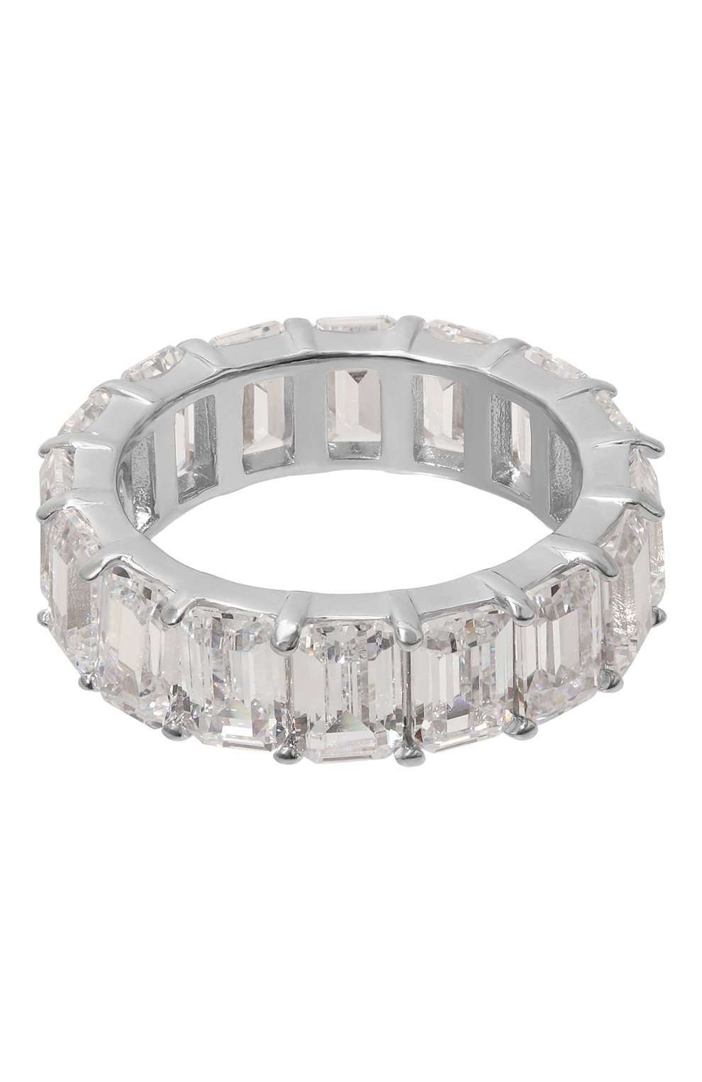 Кольцо crystal baguette BLUEJAY серебряного цвета по цене 9240 руб., арт. BRI-CB, фото 3 Кольцо crystal baguette BLUEJAY, арт. BRI-CB, фото 3