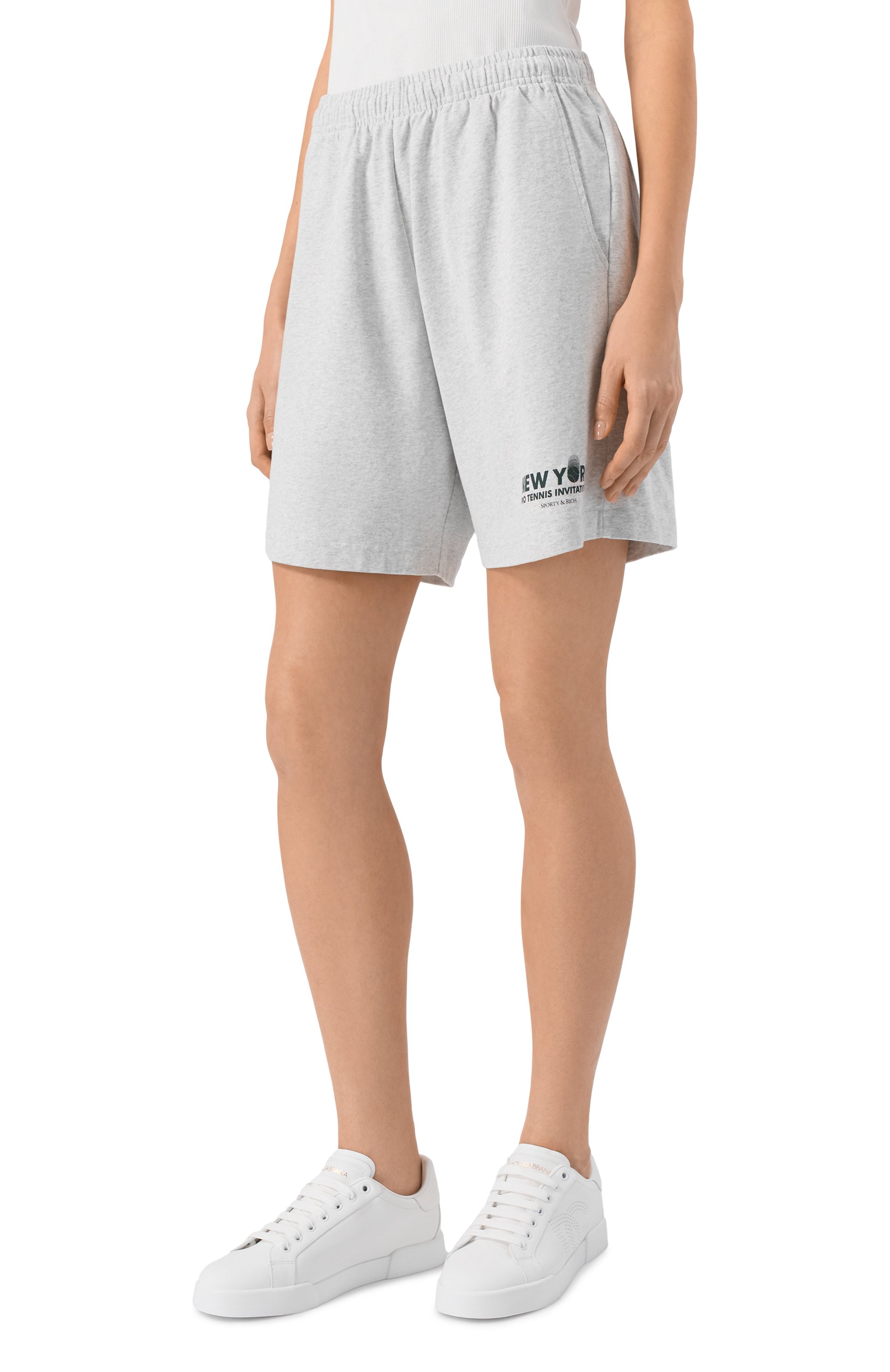 Хлопковые шорты SPORTY AND RICH, арт. SH03961428GY03, фото 3