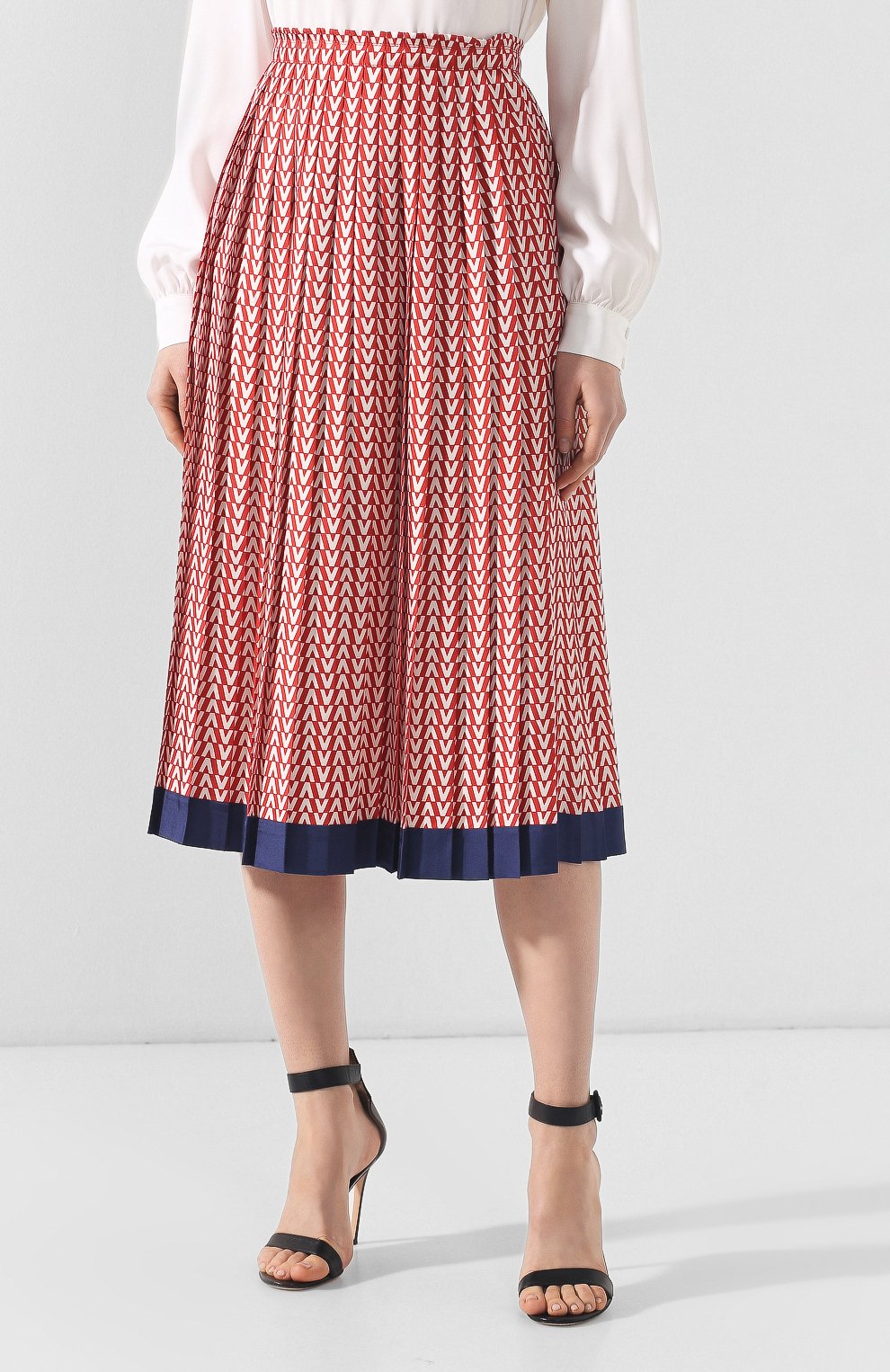 Шелковая юбка VALENTINO, арт. RB3RA4B94EK, фото 3