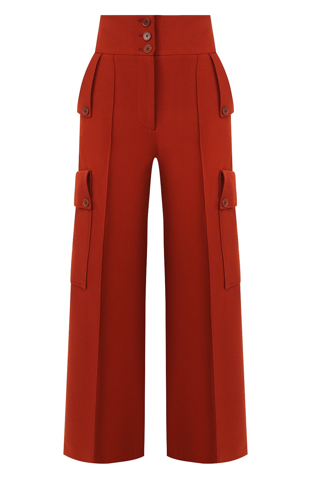 Шерстяные брюки STELLA MCCARTNEY бордового цвета по цене 97250 руб., арт. 596008/SNB38, фото 1 Шерстяные брюки STELLA MCCARTNEY, арт. 596008/SNB38, фото 1