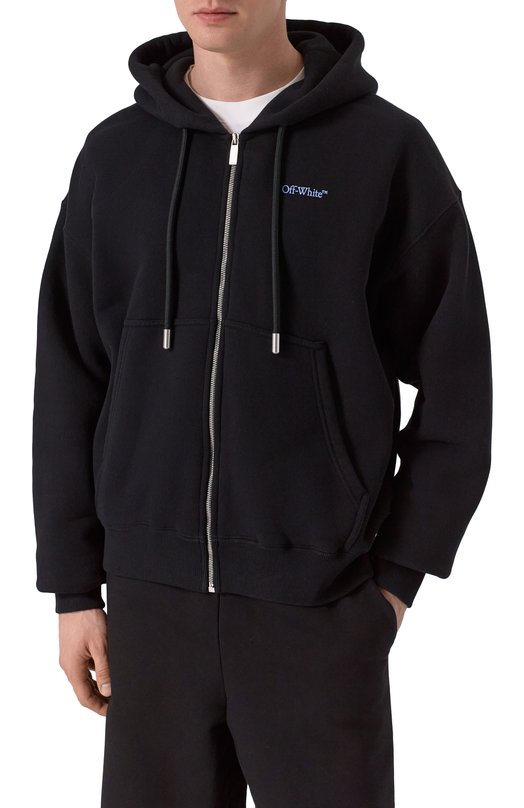 Хлопковая толстовка Off-White 0MBE015S25FLE004 Чёрный  0MBE015S25FLE004 Фото 3