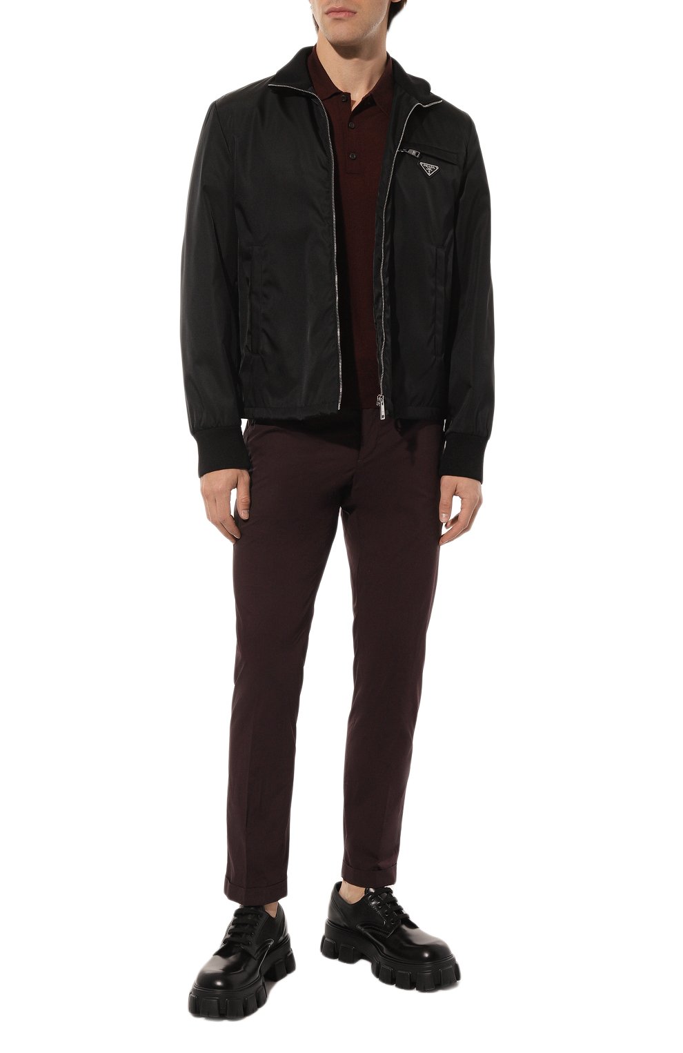 Хлопковые брюки PRADA, арт. SPD91-1BJ2-F0051-172, фото 2