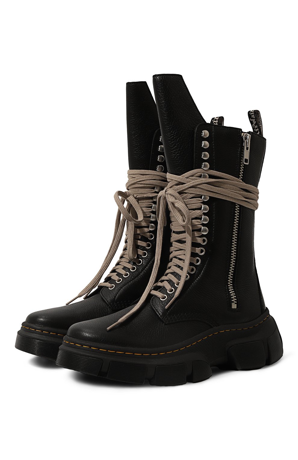 Кожаные ботинки rick owens x dr. martens 1918 dmxl RICK OWENS черного цвета по цене 47900 руб., арт. DM01D7808, фото 1 Кожаные ботинки rick owens x dr. martens 1918 dmxl RICK OWENS, арт. DM01D7808, фото 1