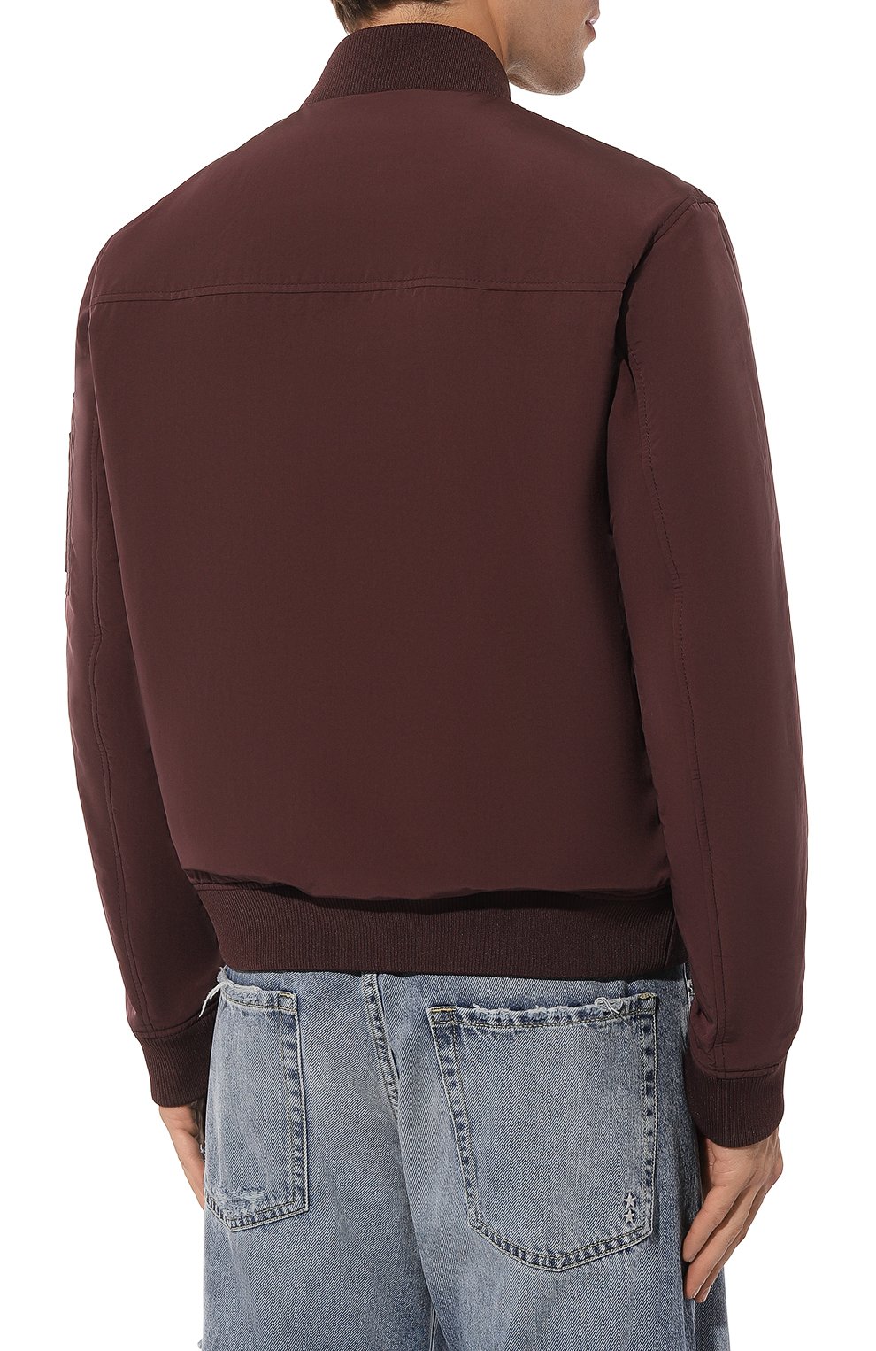 Утепленный бомбер BOSS бордового цвета по цене 39200 руб., арт. 50519981, фото 4 Утепленный бомбер BOSS, арт. 50519981, фото 4