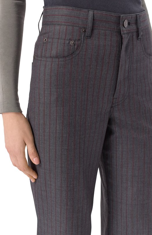 Шерстяные брюки Balenciaga 850689/TPT05 Серый  850689/TPT05 Фото 5