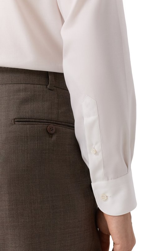 Хлопковая сорочка Brioni RCB40L/PB03R Белый  RCB40L/PB03R Фото 5